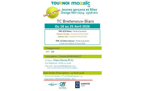 Des tournois pour les jeunes